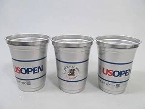 Lot de 3 tasses en aluminium 125e US Open Oakmont 2025 USGA jetables 16 oz - Photo 1/6