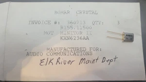 NOS BOMAR Scanner Radio Crystal Receive R155.115 MHz Minitor II KXN6236AA - Picture 1 of 3