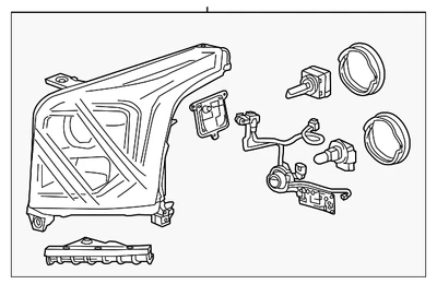 Genuine GM Headlamp Assembly 84564096 - Image 1 of 4
