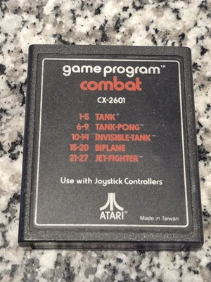 Combat Atari Game Program Video Game Cartridge 1977 Cx2601 Vintage - Image 1 of 4