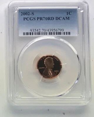 2002 PCGS 70 RD DCAM Proof Lincoln Cent Set - Image 1 of 2