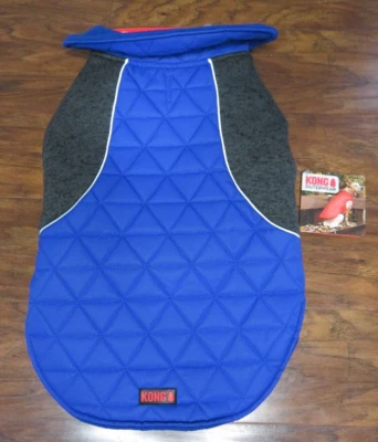 ¡NUEVO CON ETIQUETAS! KONG Ropa Exterior Acolchada Chaqueta Corte Azul Gris Med 17-20 pulgadas Foto 1 de 4