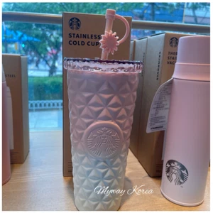 Starbucks Korea 2025 SS Sunset Summer Dion Coldcup 591ml Stainless cup - Picture 1 of 5
