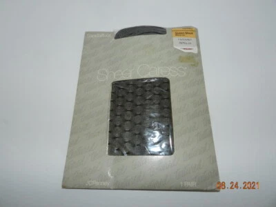 De Colección JC Penny Pantimedias Transparente Caricia Negro Reina Corto Texturizado Lunares Sandalia Foto 1 de 2