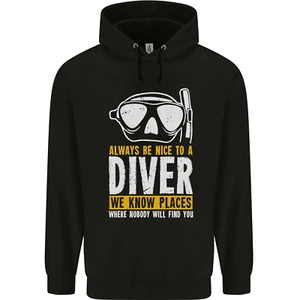 Be Nice to a Scuba Diver Funny Diving Childrens Kids Hoodie - Picture 1 of 3