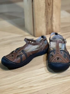 JBU Jambu Dune Encore Mary Jane Sandals Shoes Browns Sz7 Flat Vegan $65 - Picture 1 of 11