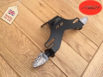 Yamaha R6 Queue Rangé 2006 -2018 Plaque Immatriculation Support. Micro Leds & - Photo 1/4