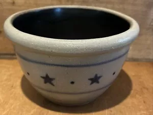 Vintage 1997 Rowe Pottery Works Stars Streifen Schüssel Salzglasur - Bild 1 von 10