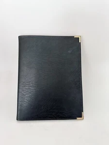 IBM Leather Portfolio Black Interior Pocket Letter Sized w/ Lined Yellow Pad - Bild 1 von 5