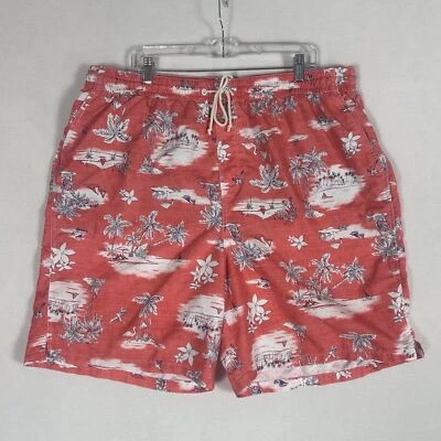 Old Navy Men's Swim Trunks Size 2XL Red Mesh Lined Pool Beach Pockets Ocean XXL - Image 1 of 4