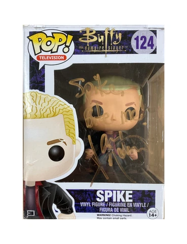 Buffy Spike Funko #124 Signed by James Marsters in Gold 100% + COA Cover