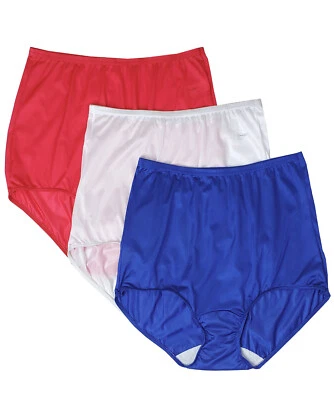 Shadowline Mujer Ropa Interior Rojo Blanco Azul Calzoncillo Panty Nylon Cintura Alta 17032 Foto 1 de 4