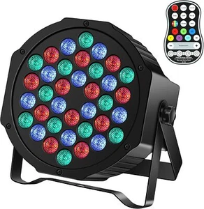 36 LED Rechargeable Wireless Par Light DMX DJ Stage Club Up-Lights with Remote - Picture 1 of 9