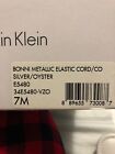 Calvin Klein Bonni Metallic Elastic Cord Co Silver Oyster