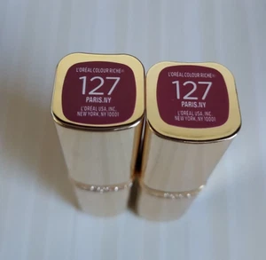 Lot of 2 L'oreal Paris Colour Riche Lipstick -# 127 PARIS NY - Picture 1 of 2