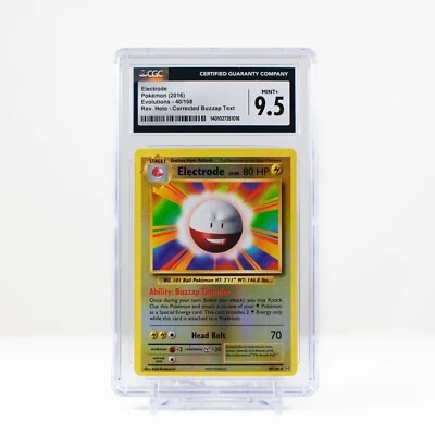 Pokémon Electrode Reverse Holo 40/108 XY Evolutions - CGC 9.5 -Corrected - Image 1 of 3