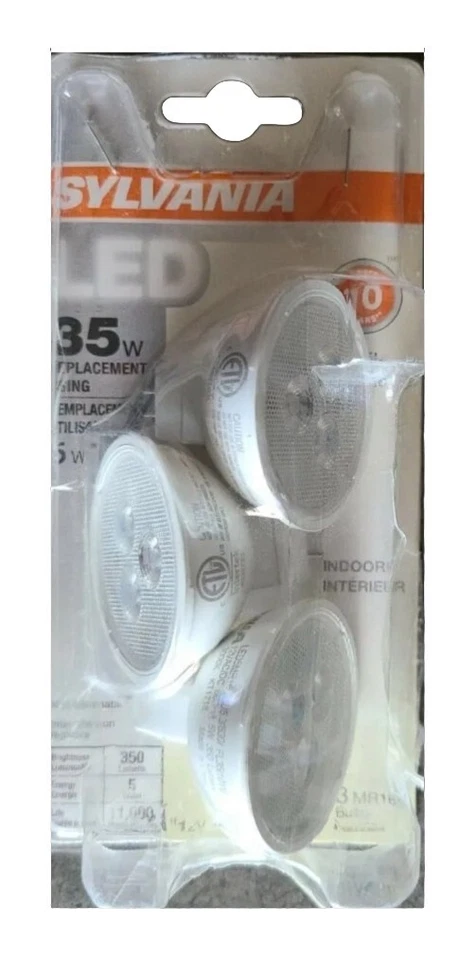 SYLVANIA MR16 LED FLOOD LAMP 35W (3 PACK) - Image 1 of 2