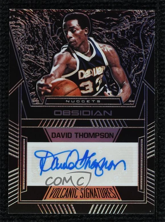 2019 Panini Obsidian Volcanic Signatures 61/99 David Thompson #VS-DTH Auto HOF