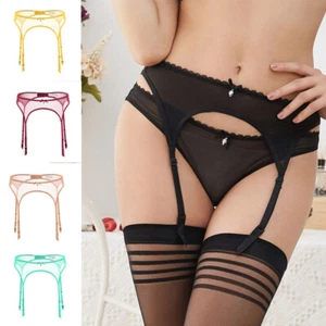 Sexy Mesh Garters Temptation Transparent Transparent Soft Belt Suspender net - Picture 1 of 20