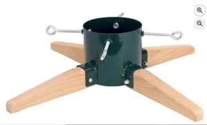 NEW- Harcohome Christmas Tree Stand For Live Tree 8ft Metal & Beech Hardwood - Picture 1 of 14