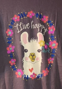 Neu Natural Life graues Lama Live Happy T-Shirt Größe XL - Bild 1 von 5