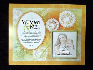 Mummy & Me Mum Photo Gift Flower Photo Mount Print Gift With A Beautiful Verse - Picture 1 of 5
