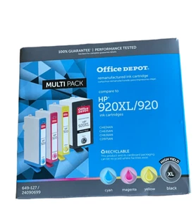 HP 920XL/920 Combo 4 Color Replacement Ink Box Open Black Missing - Picture 1 of 3