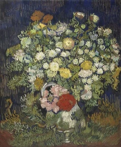 Bouquet of Flowers in a Vase by Vincent Van Gogh Giclee Print Repro on Canvas - Picture 1 of 1