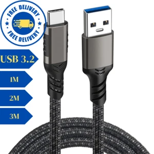 HeavyDuty Braided Android/Apple Phone fast charging cable USB Type C charger -3m - Picture 1 of 6
