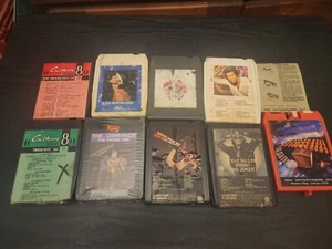 8 Track Tapes Lot Of 8 And Cleaning Cartridge Santana Osmonds Steve Miller  - Picture 1 of 1