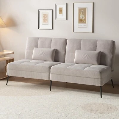 Облако комфорта трансформируемый футон диван кровать эргономичный гладкий современный дизайн кремовый новый - Изображение 1 из 4