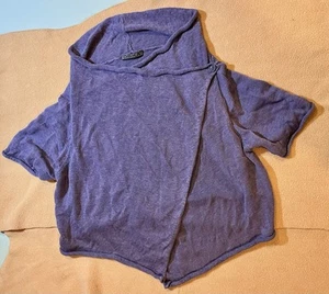 Oska Blue Short Cover Up Size 1 Regular Natural Fibers - Picture 1 of 9