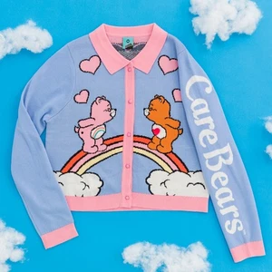 Official Care Bears Love Collared Cropped Cardigan : L,XL,XXL,3XL - Picture 1 of 4