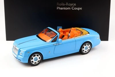 1:18 Kyosho Rolls Royce Phantom Drophead Coupe Blu Chiaro KS08871BL - Immagine 1 di 4