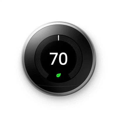 Nest Learning Smart Thermostat 3rd Generation Home/Office Wifi, Black - T3016US - Image 1 of 4