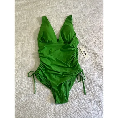 Corbata lateral ajustable verde DKNY fruncida de una pieza talla XL NUEVA CON ETIQUETAS Foto 1 de 4