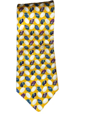 Corbata para hombre Ungaro Paris amarilla estampado multicolor 100 % seda Foto 1 de 3