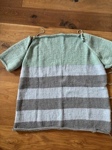Sommerlichen Pulli, Gr.44-46 selbstgestrickt, zum Fertigstellen Fischer-Wolle - Bild 1 von 5