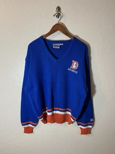 Vintage Starter Denver Broncos Pullover Gr. XL blau NFL Wolle Strick 80er - Bild 1 von 7