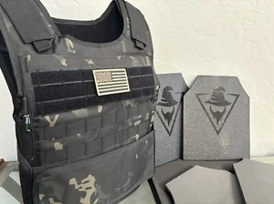 AR600 Rifle Plates Tactical Carrier lll+ Body Armor BULLETPROOF Vest 3+ - Picture 1 of 22