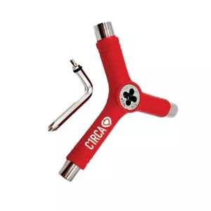 C1rca Din Icon Forma T Y Monopatín Rojo Herramienta de Patín - Imagen 1 de 1