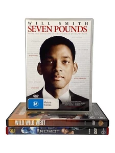 Will Smith DVD Bundle iRobot Seven Pounds Wild Wild West Movie Film Region 4 PAL - Picture 1 of 12