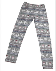 SO Girls Micro Fleece Pajama Pants SZ 14 Multicolor SnowflakesSantaReindeer SALE - Picture 1 of 11