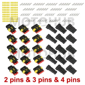 15 Sets 2 3 4 Pins Way Sealed Waterproof Electrical Connector Plug Truck Caravan - Picture 1 of 9