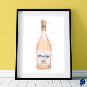 Botella de vino Susurrando ángel salpicadura estilo impresión artística, disponible en 4 tamaños. - Imagen 1 de 6
