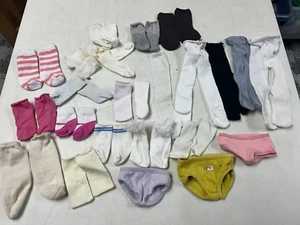 AMERICAN GIRL DOLL MEGA LOT OF 15 PAIR OF SOCKS SOME MEET + PANTIES & TIGHTS - Picture 1 of 10