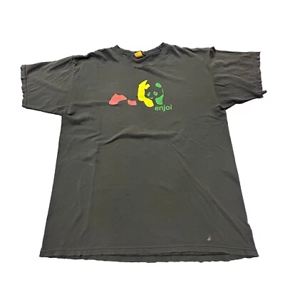 ВИНТАЖНЫЙ Y2K ENJOI СКЕЙТБОРДИНГА ФУТБОЛКА ПОТЕРТАЯ ВЫЦВЕТШИЙ L ПАНДА РАСТА (9) - Изображение 1 из 4