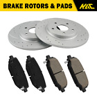 For Town & Country Grand Caravan Journey Routan Rear Drilled Rotors + Brake Pads