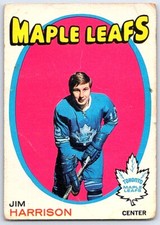 1971-72 O-Pee-Chee Jim Harrison Toronto Maple Leafs #10