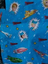 Thunderbirds Wrapping Paper Giftwrap Vintage 1990's 2 x Offcuts Gerry Anderson 